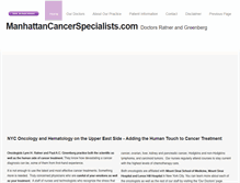 Tablet Screenshot of manhattancancerspecialists.com